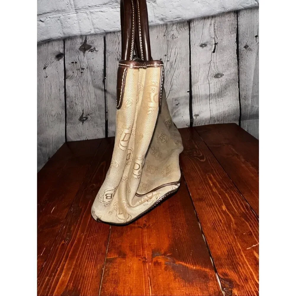 Vintage Dooney & Bourke Donegal Signature Canvas Tote